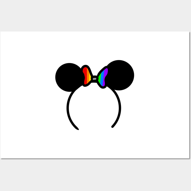 Rainbow Minnie Ears Wall Art by CalliesArt